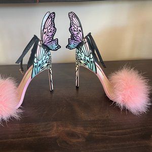 Sophia Webster butterfly pink fur